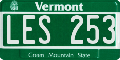 VT license plate LES253