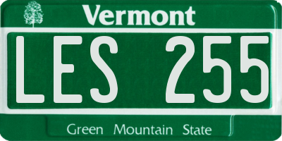 VT license plate LES255