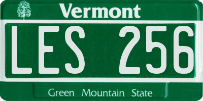 VT license plate LES256