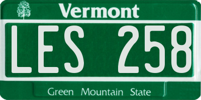 VT license plate LES258