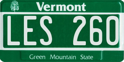 VT license plate LES260