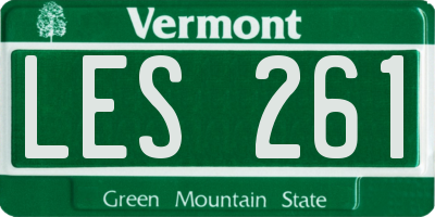 VT license plate LES261