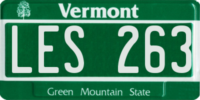 VT license plate LES263