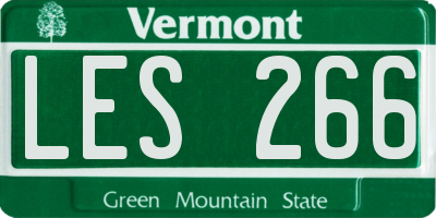 VT license plate LES266