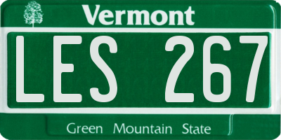 VT license plate LES267