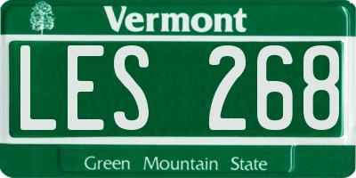 VT license plate LES268