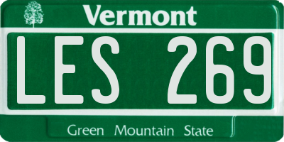 VT license plate LES269