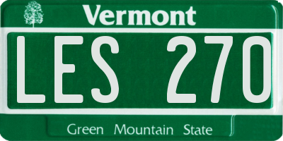VT license plate LES270