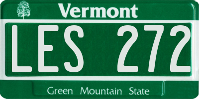 VT license plate LES272