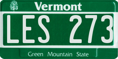 VT license plate LES273