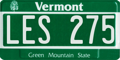 VT license plate LES275