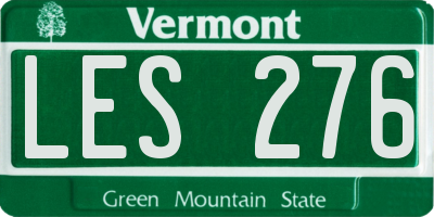 VT license plate LES276