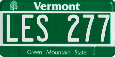 VT license plate LES277