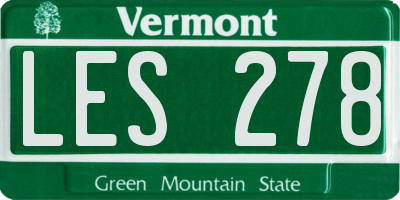 VT license plate LES278