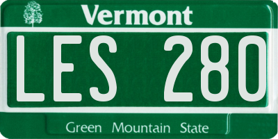 VT license plate LES280