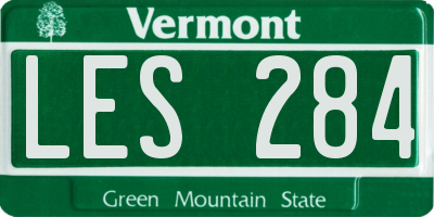 VT license plate LES284