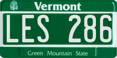 VT license plate LES286