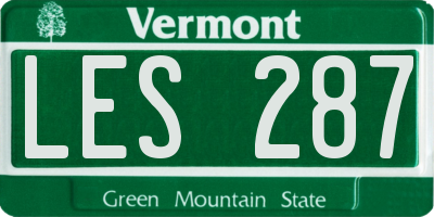VT license plate LES287
