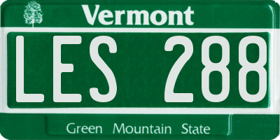 VT license plate LES288