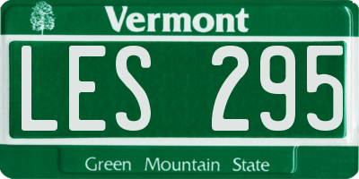 VT license plate LES295