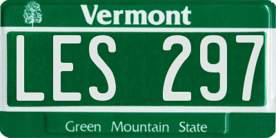 VT license plate LES297