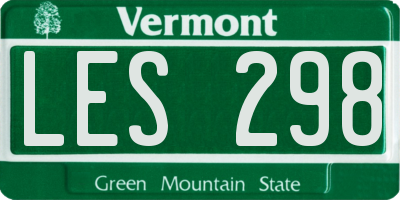 VT license plate LES298