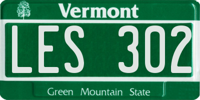 VT license plate LES302