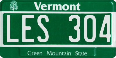VT license plate LES304