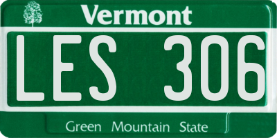VT license plate LES306