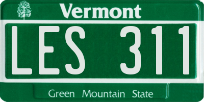 VT license plate LES311