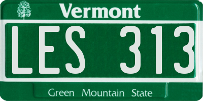 VT license plate LES313