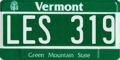 VT license plate LES319