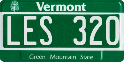 VT license plate LES320