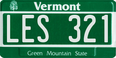 VT license plate LES321