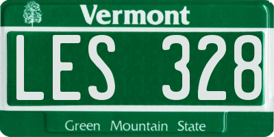 VT license plate LES328