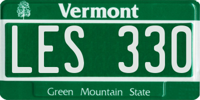 VT license plate LES330