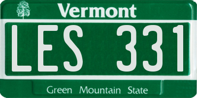 VT license plate LES331