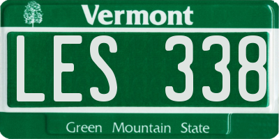 VT license plate LES338