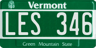 VT license plate LES346