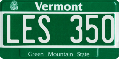 VT license plate LES350