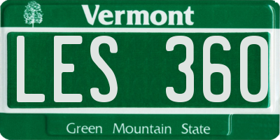 VT license plate LES360
