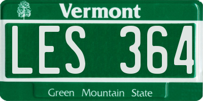 VT license plate LES364