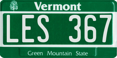 VT license plate LES367
