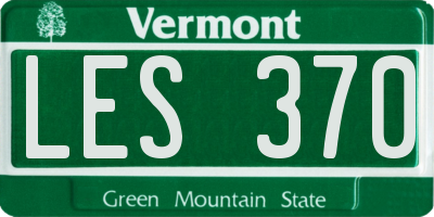 VT license plate LES370
