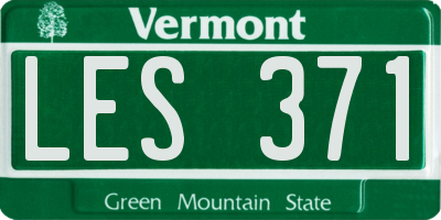 VT license plate LES371