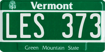 VT license plate LES373