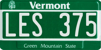 VT license plate LES375