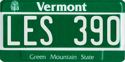VT license plate LES390