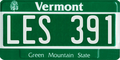 VT license plate LES391