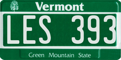 VT license plate LES393